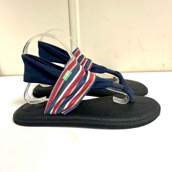 Sanuk Yoga Sling 2 boho beach resort summer sandals women’s size 9 stripes - Picture 6 of 13